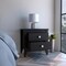 Tuhome Amara Nightstand, Two Shelves, Four Legs, Black MLW7145 - alternate 4